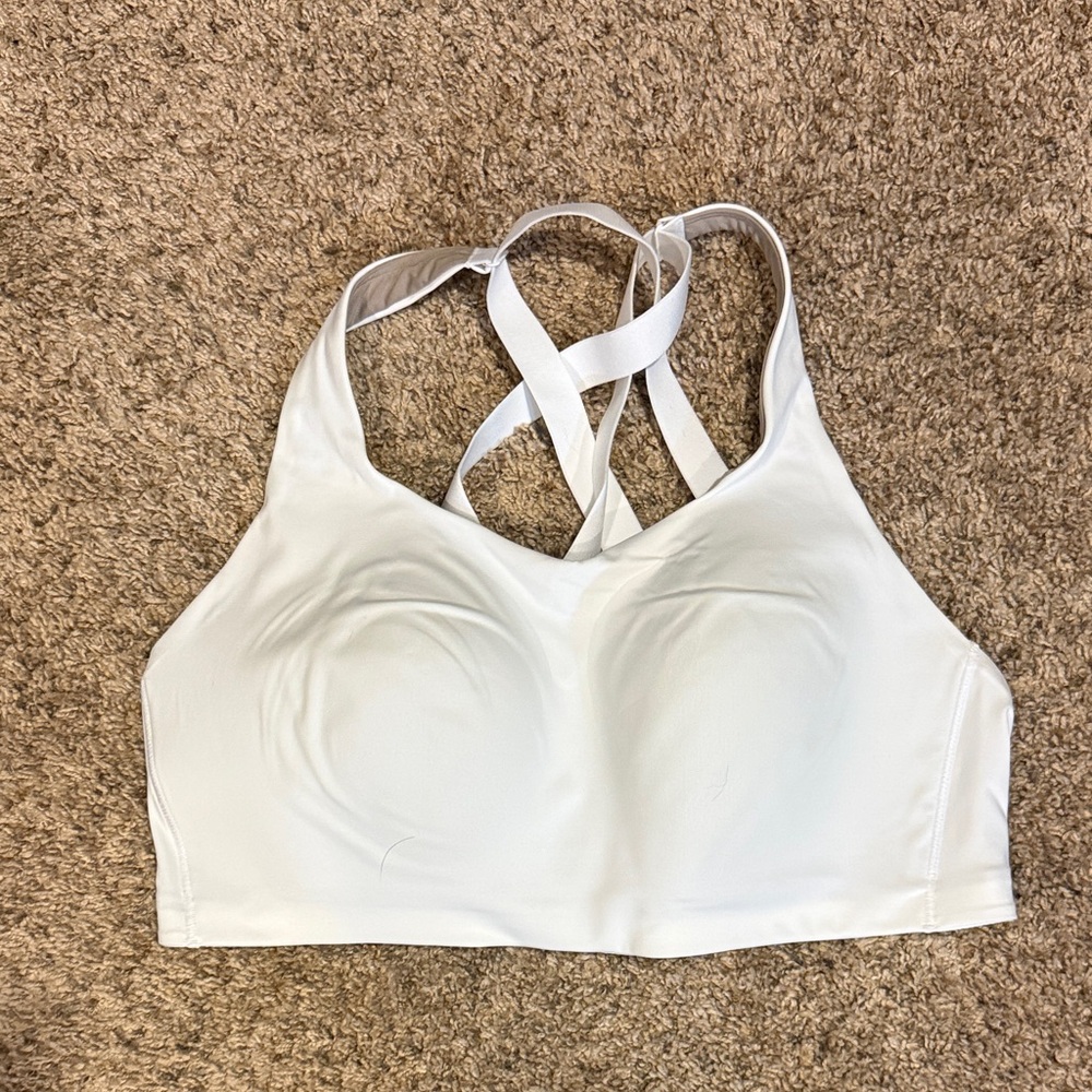 NWOT - Lululemon Athletica White Energy Sports Bra B-G cups